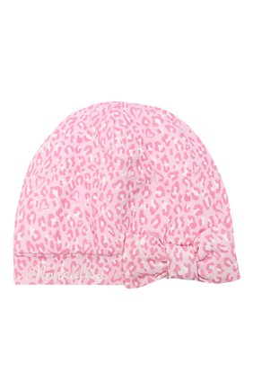 Детского шапка MONNALISA розового цвета, арт. 356017R7 | Фото 1 (Региональные ограничения белый список (Axapta Mercury): RU)