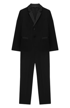 Детский шерстяной костюм EMPORIO ARMANI черного цвета по цене 49550 руб., арт. 6H4VJ8/4N3FZ | Фото 1 Детский шерстяной костюм EMPORIO ARMANI черного цвета, арт. 6H4VJ8/4N3FZ | Фото 1