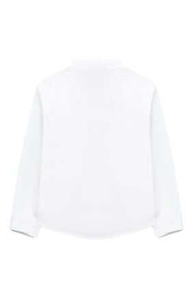 Детская хлопковая рубашка EMPORIO ARMANI белого цвета по цене 11550 руб., арт. 6H4CJ8/4N3GZ | Фото 2 Детская хлопковая рубашка EMPORIO ARMANI белого цвета, арт. 6H4CJ8/4N3GZ | Фото 2