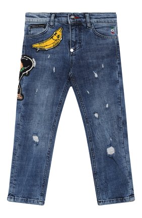Детские джинсы PHILIPP PLEIN синего цвета по цене 31110 руб., арт. F20C BDT0273 PDE004N | Фото 1 Детские джинсы PHILIPP PLEIN синего цвета, арт. F20C BDT0273 PDE004N | Фото 1