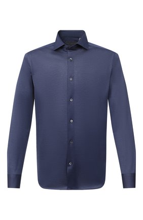 Мужская хлопковая рубашка CORNELIANI синего цвета по цене 23700 руб., арт. 86P012-0811213/00 | Фото 1 Мужская хлопковая рубашка CORNELIANI синего цвета, арт. 86P012-0811213/00 | Фото 1