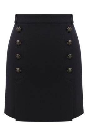 Женская шерстяная юбка SAINT LAURENT темно-синего цвета по цене 96050 руб., арт. 625253/Y221W | Фото 1 Женская шерстяная юбка SAINT LAURENT темно-синего цвета, арт. 625253/Y221W | Фото 1