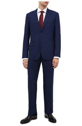 Мужской шерстяной костюм BRIONI темно-синего цвета по цене 399000 руб., арт. RAH00P/09A69/PARLAMENT0 | Фото 1 Мужской шерстяной костюм BRIONI темно-синего цвета, арт. RAH00P/09A69/PARLAMENT0 | Фото 1