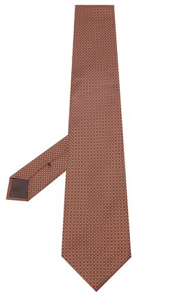 Мужской шелковый галстук BRIONI оранжевого цвета, арт. 062H00/09458 | Фото 2 (Материал: Текстиль, Шелк; Принт: С принтом; Региональные ограничения белый список (Axapta Mercury): RU)