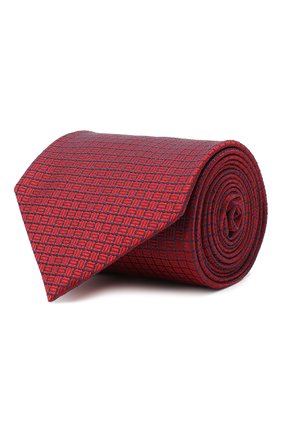 Мужской шелковый галстук BRIONI красного цвета, арт. 062H00/09457 | Фото 1 (Материал: Текстиль, Шелк; Принт: С принтом; Региональные ограничения белый список (Axapta Mercury): RU)