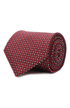 Мужской шелковый галстук BRIONI красного цвета, арт. 062H00/09450 | Фото 1 (Материал: Текстиль, Шелк; Принт: С принтом; Региональные ограничения белый список (Axapta Mercury): RU)