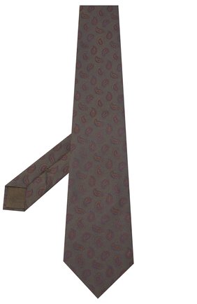 Мужской шелковый галстук BRIONI хаки цвета, арт. 062H00/09428 | Фото 2 (Материал: Текстиль, Шелк; Принт: С принтом; Региональные ограничения белый список (Axapta Mercury): RU)