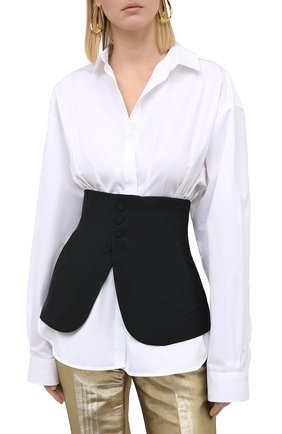 Женский шерстяной пояс DSQUARED2 черного цвета по цене 24450 руб., арт. S75FB0126/S40320 | Фото 3 Женский шерстяной пояс DSQUARED2 черного цвета, арт. S75FB0126/S40320 | Фото 3