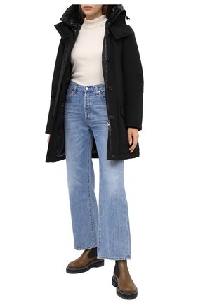 Женская пуховая парка WOOLRICH черного цвета по цене 73350 руб., арт. CFWW0U0304FR/UT0001 | Фото 2 Женская пуховая парка WOOLRICH черного цвета, арт. CFWW0U0304FR/UT0001 | Фото 2