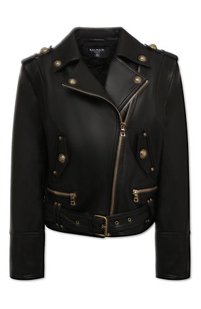 Женская кожаная куртка BALMAIN черного цвета по цене 292000 руб., арт. UF18250/L025 | Фото 1 Женская кожаная куртка BALMAIN черного цвета, арт. UF18250/L025 | Фото 1