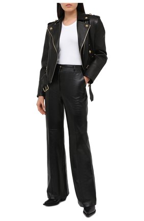 Женская кожаная куртка BALMAIN черного цвета по цене 292000 руб., арт. UF18250/L025 | Фото 2 Женская кожаная куртка BALMAIN черного цвета, арт. UF18250/L025 | Фото 2