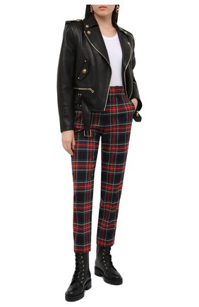 Женские шерстяные брюки BALMAIN разноцветного цвета по цене 116500 руб., арт. UF15172/W085 | Фото 2 Женские шерстяные брюки BALMAIN разноцветного цвета, арт. UF15172/W085 | Фото 2