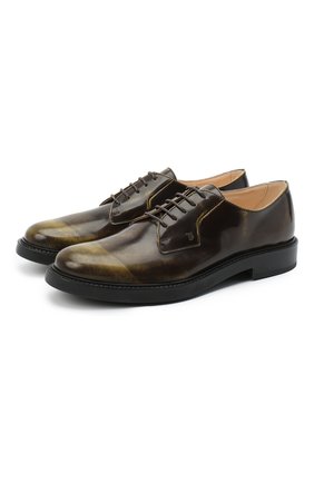 Женская кожаные дерби TOD’S темно-зеленого цвета по цене 35950 руб., арт. XXW59C0DD20SHA | Фото 1 Женская кожаные дерби TOD’S темно-зеленого цвета, арт. XXW59C0DD20SHA | Фото 1
