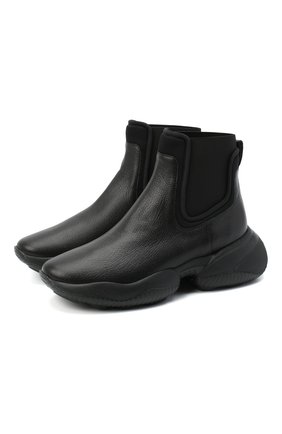 Женские кожаные ботинки HOGAN черного цвета по цене 39950 руб., арт. HXW5250DC400FP | Фото 1 Женские кожаные ботинки HOGAN черного цвета, арт. HXW5250DC400FP | Фото 1