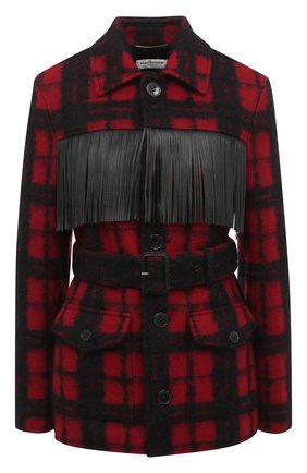 Женская шерстяная куртка SAINT LAURENT разноцветного цвета по цене 289500 руб., арт. 630896/Y3B54 | Фото 1 Женская шерстяная куртка SAINT LAURENT разноцветного цвета, арт. 630896/Y3B54 | Фото 1