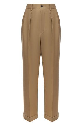 Женские шерстяные брюки SAINT LAURENT бежевого цвета по цене 76700 руб., арт. 627259/Y404W | Фото 1 Женские шерстяные брюки SAINT LAURENT бежевого цвета, арт. 627259/Y404W | Фото 1