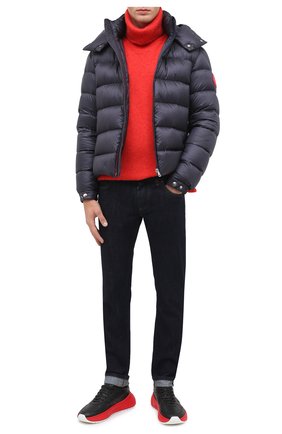 Мужская пуховая куртка arves MONCLER темно-синего цвета по цене 102000 руб., арт. F2-091-1A201-00-53334 | Фото 2 Мужская пуховая куртка arves MONCLER темно-синего цвета, арт. F2-091-1A201-00-53334 | Фото 2