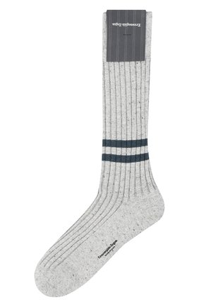 Мужские хлопковые носки ERMENEGILDO ZEGNA серого цвета по цене 4090 руб., арт. N5V403390 | Фото 1 Мужские хлопковые носки ERMENEGILDO ZEGNA серого цвета, арт. N5V403390 | Фото 1
