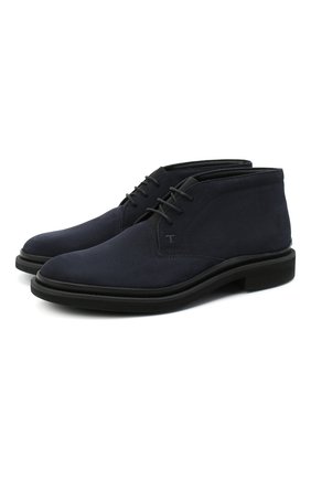 Мужские замшевые ботинки TOD’S темно-синего цвета по цене 52800 руб., арт. XXM89B0DM50HSE | Фото 1 Мужские замшевые ботинки TOD’S темно-синего цвета, арт. XXM89B0DM50HSE | Фото 1