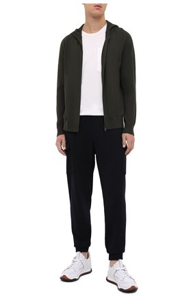 Мужская шерстяной кардиган EMPORIO ARMANI зеленого цвета по цене 27100 руб., арт. 6H1MXQ/1MHVZ | Фото 2 Мужская шерстяной кардиган EMPORIO ARMANI зеленого цвета, арт. 6H1MXQ/1MHVZ | Фото 2