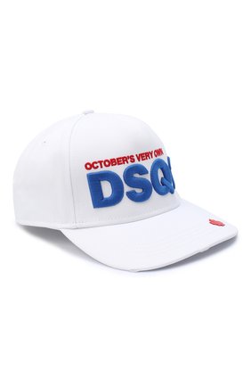 Мужской хлопковая бейсболка d2 x ovo DSQUARED2 белого цвета по цене 14100 руб., арт. BCM0392 05C00001 | Фото 1 Мужской хлопковая бейсболка d2 x ovo DSQUARED2 белого цвета, арт. BCM0392 05C00001 | Фото 1