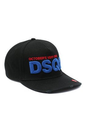Мужской хлопковая бейсболка d2 x ovo DSQUARED2 черного цвета по цене 14100 руб., арт. BCM0392 05C00001 | Фото 1 Мужской хлопковая бейсболка d2 x ovo DSQUARED2 черного цвета, арт. BCM0392 05C00001 | Фото 1