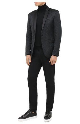 Мужские кожаные кеды hexagon PHILIPP PLEIN черного цвета по цене 46980 руб., арт. F20S MSC2821 PLE006N | Фото 2 Мужские кожаные кеды hexagon PHILIPP PLEIN черного цвета, арт. F20S MSC2821 PLE006N | Фото 2