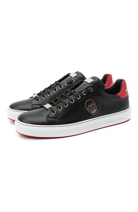 Мужские кожаные кеды PHILIPP PLEIN черного цвета по цене 55855 руб., арт. F20S MSC2816 PLE045N | Фото 1 Мужские кожаные кеды PHILIPP PLEIN черного цвета, арт. F20S MSC2816 PLE045N | Фото 1