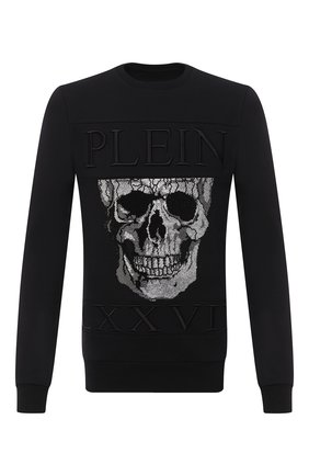 Мужской хлопковый свитшот PHILIPP PLEIN черного цвета по цене 88740 руб., арт. F20C MJO0712 PJO002N | Фото 1 Мужской хлопковый свитшот PHILIPP PLEIN черного цвета, арт. F20C MJO0712 PJO002N | Фото 1