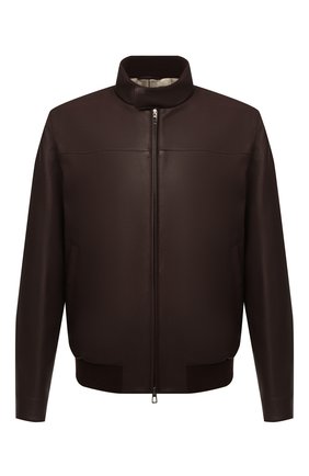 Мужской кожаный бомбер LORO PIANA бордового цвета по цене 544000 руб., арт. FAL3629 | Фото 1 Мужской кожаный бомбер LORO PIANA бордового цвета, арт. FAL3629 | Фото 1