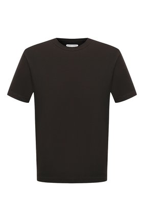 Мужская хлопковая футболка BOTTEGA VENETA темно-зеленого цвета, арт. 639525/VF1U0 | Фото 1 (Длина (для топов): Стандартные; Рукава: Короткие; Материал внешний: Хлопок; Принт: Без принта; Мужское Кросс-КТ: Футболка-одежда; Стили: Кэжуэл; Региональные ограничения белый список (Axapta Mercury): RU)