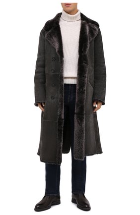 Мужская дубленка GIORGIO ARMANI светло-серого цвета по цене 770000 руб., арт. 9SL04P/9SP19 | Фото 2 Мужская дубленка GIORGIO ARMANI светло-серого цвета, арт. 9SL04P/9SP19 | Фото 2
