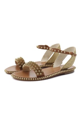 Женские кожаные сандалии cordorella CHRISTIAN LOUBOUTIN коричневого цвета по цене 49950 руб., арт. cordorella flat calf | Фото 1 Женские кожаные сандалии cordorella CHRISTIAN LOUBOUTIN коричневого цвета, арт. cordorella flat calf | Фото 1