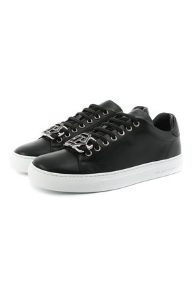 Женские кожаные кеды hexagon PHILIPP PLEIN черного цвета по цене 46980 руб., арт. F20S WSC1942 PLE075N | Фото 1 Женские кожаные кеды hexagon PHILIPP PLEIN черного цвета, арт. F20S WSC1942 PLE075N | Фото 1