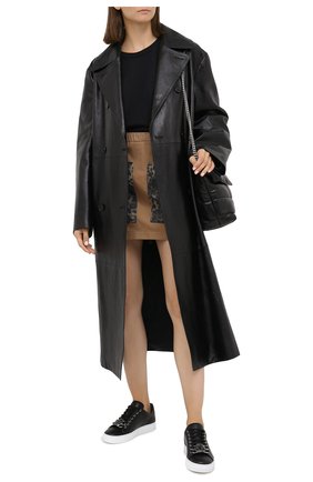 Женские кожаные кеды hexagon PHILIPP PLEIN черного цвета по цене 46980 руб., арт. F20S WSC1942 PLE075N | Фото 2 Женские кожаные кеды hexagon PHILIPP PLEIN черного цвета, арт. F20S WSC1942 PLE075N | Фото 2