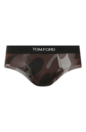 Мужские хлопковые брифы TOM FORD темно-коричневого цвета по цене 7775 руб., арт. T4LC11150 | Фото 1 Мужские хлопковые брифы TOM FORD темно-коричневого цвета, арт. T4LC11150 | Фото 1
