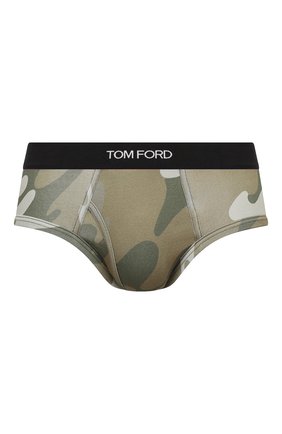 Мужские хлопковые брифы TOM FORD хаки цвета по цене 7775 руб., арт. T4LC11150 | Фото 1 Мужские хлопковые брифы TOM FORD хаки цвета, арт. T4LC11150 | Фото 1