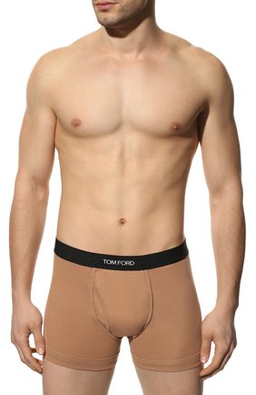 Мужские хлопковые боксеры TOM FORD бежевого цвета по цене 5520 руб., арт. T4LC31040 | Фото 2 Мужские хлопковые боксеры TOM FORD бежевого цвета, арт. T4LC31040 | Фото 2