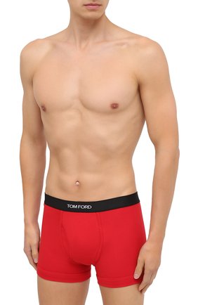 Мужские хлопковые боксеры TOM FORD красного цвета по цене 5520 руб., арт. T4LC31040 | Фото 2 Мужские хлопковые боксеры TOM FORD красного цвета, арт. T4LC31040 | Фото 2