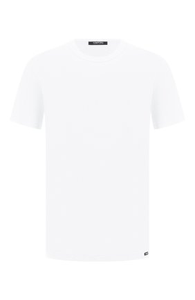 Мужская хлопковая футболка TOM FORD белого цвета, арт. T4M081040 | Фото 1 (Материал внешний: Хлопок; Длина (для топов): Стандартные; Рукава: Короткие; Мужское Кросс-КТ: Футболка-белье; Кросс-КТ: домашняя одежда)