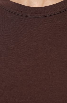 Мужская хлопковая футболка TOM FORD темно-коричневого цвета, арт. T4M081040 | Фото 5 (Кросс-КТ: домашняя одежда; Рукава: Короткие; Длина (для топов): Стандартные; Материал внешний: Хлопок; Мужское Кросс-КТ: Футболка-белье)