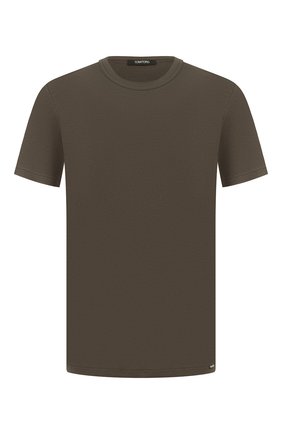 Мужские хлопковая футболка TOM FORD хаки цвета по цене 10550 руб., арт. T4M081040 | Фото 1 Мужские хлопковая футболка TOM FORD хаки цвета, арт. T4M081040 | Фото 1