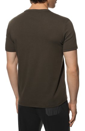 Мужская хлопковая футболка TOM FORD хаки цвета, арт. T4M081040 | Фото 4 (Кросс-КТ: домашняя одежда; Рукава: Короткие; Длина (для топов): Стандартные; Материал внешний: Хлопок; Мужское Кросс-КТ: Футболка-белье)