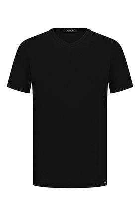 Мужские хлопковая футболка TOM FORD черного цвета по цене 10550 руб., арт. T4M091040 | Фото 1 Мужские хлопковая футболка TOM FORD черного цвета, арт. T4M091040 | Фото 1