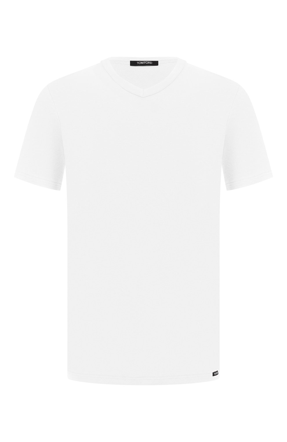 Мужская хлопковая футболка TOM FORD белого цвета, арт. T4M091040 | Фото 1 (Кросс-КТ: домашняя одежда; Рукава: Короткие; Длина (для топов): Стандартные; Материал внешний: Хлопок; Мужское Кросс-КТ: Футболка-белье)