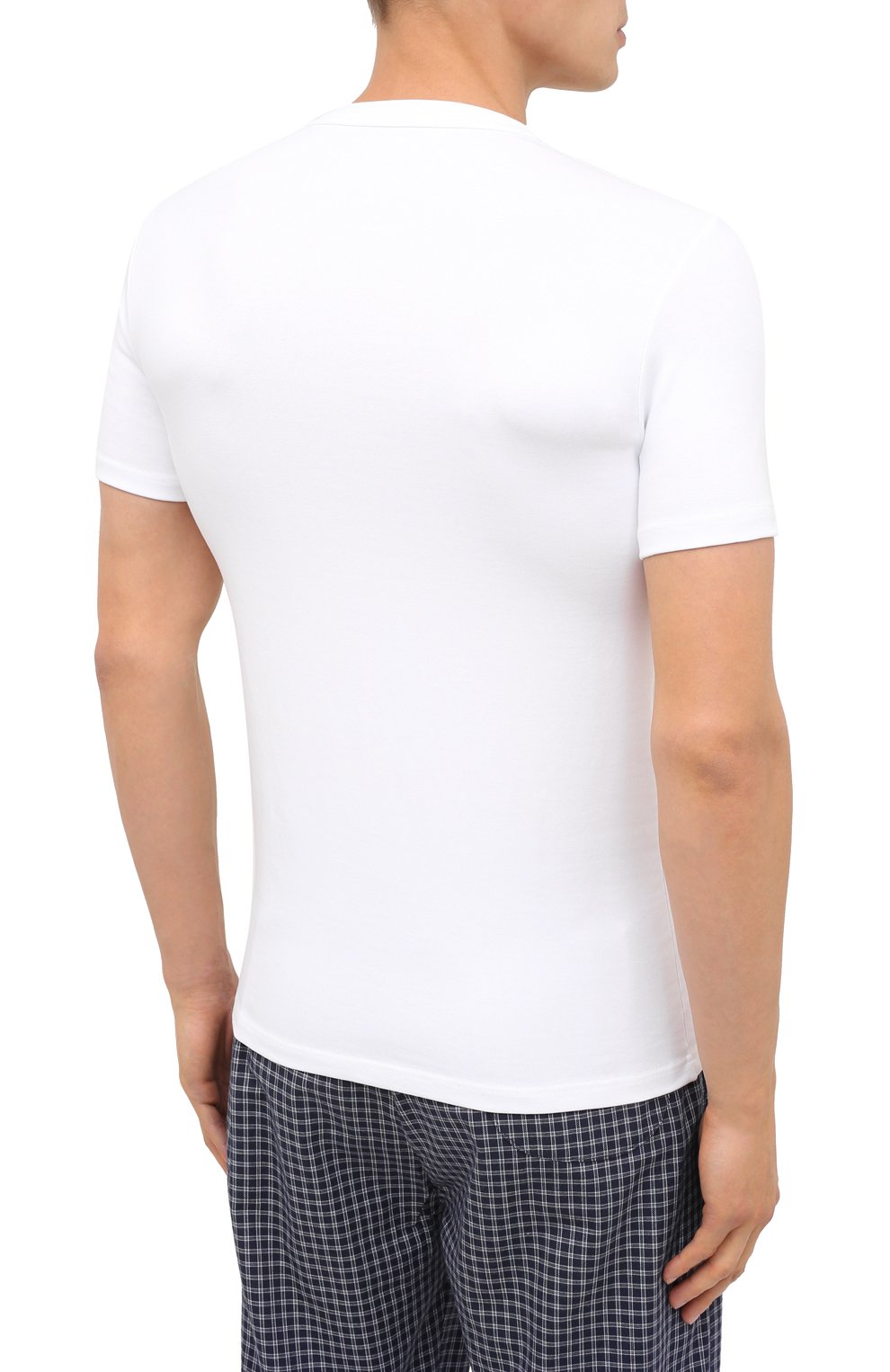 Мужская хлопковая футболка TOM FORD белого цвета, арт. T4M091040 | Фото 4 (Кросс-КТ: домашняя одежда; Рукава: Короткие; Длина (для топов): Стандартные; Материал внешний: Хлопок; Мужское Кросс-КТ: Футболка-белье)