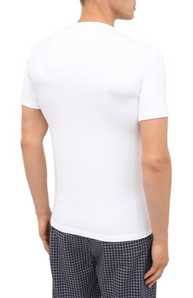Мужская хлопковая футболка TOM FORD белого цвета, арт. T4M091040 | Фото 4 (Кросс-КТ: домашняя одежда; Рукава: Короткие; Длина (для топов): Стандартные; Материал внешний: Хлопок; Мужское Кросс-КТ: Футболка-белье)