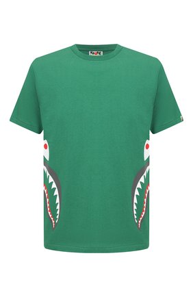 Мужская хлопковая футболка BAPE зеленого цвета по цене 9565 руб., арт. 1G30110005 | Фото 1 Мужская хлопковая футболка BAPE зеленого цвета, арт. 1G30110005 | Фото 1