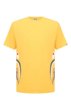 Мужская хлопковая футболка BAPE желтого цвета по цене 9565 руб., арт. 1G30110005 | Фото 1 Мужская хлопковая футболка BAPE желтого цвета, арт. 1G30110005 | Фото 1