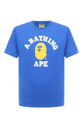 Мужская хлопковая футболка BAPE синего цвета по цене 8195 руб., арт. 1G30110056 | Фото 1 Мужская хлопковая футболка BAPE синего цвета, арт. 1G30110056 | Фото 1